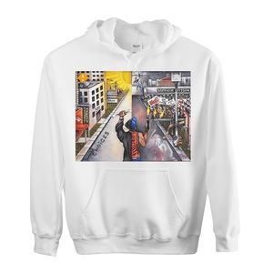 Hoodies and t-shirts.